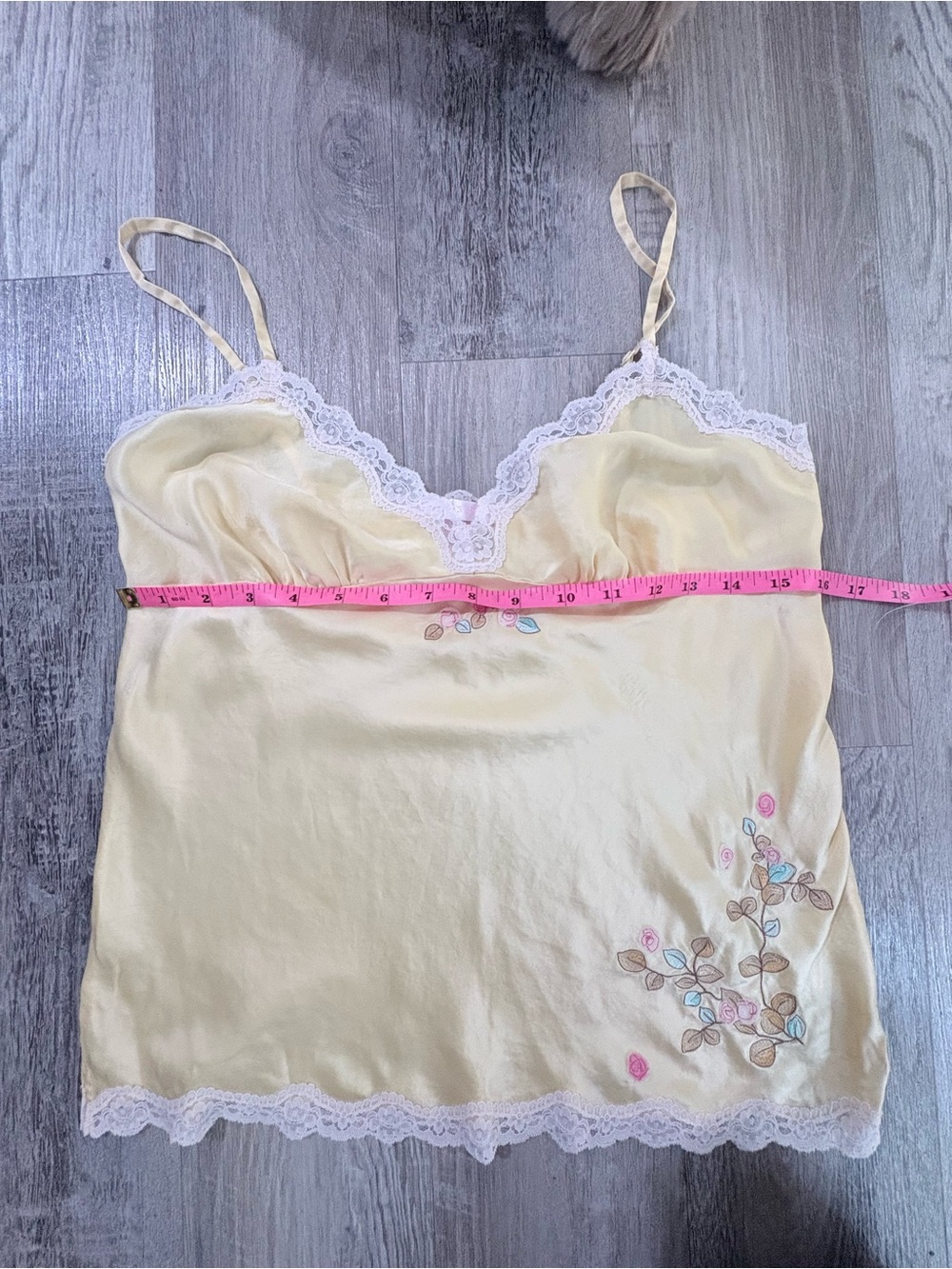 Y2k butter yellow Silk Victorias Secret Chemise Cami - Picture 7 of 7